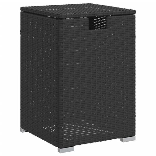 Gasflaskeskjuler 40x40x60 cm polyrattan sort