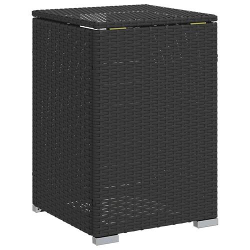 Gasflaskeskjuler 40x40x60 cm polyrattan sort