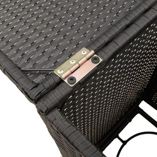 Gasflaskeskjuler 40x40x60 cm polyrattan sort