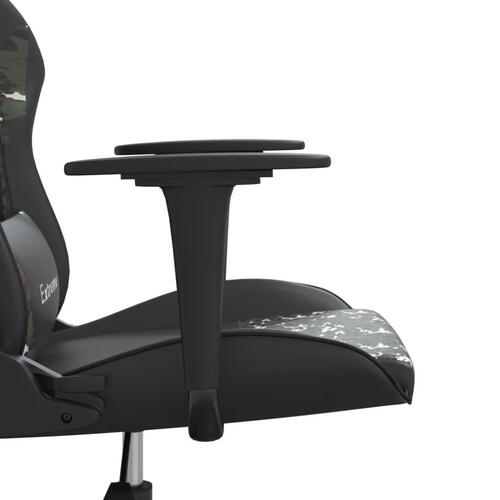 Gamingstol m. massagefunktion kunstlæder sort og camouflage