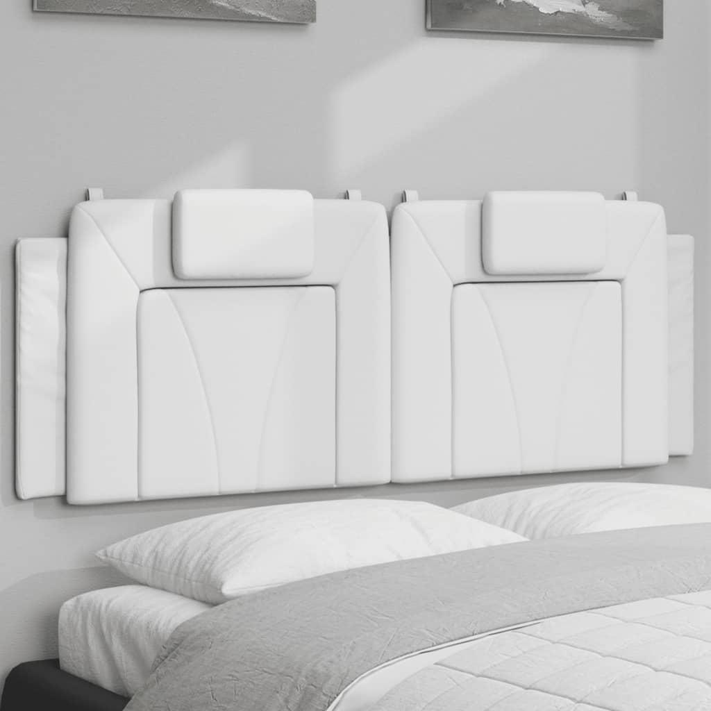 Gavlpude 120 cm kunstlæder hvid