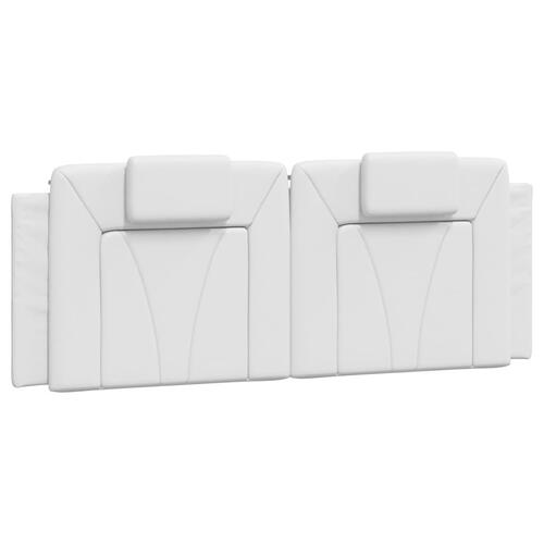 Gavlpude 120 cm kunstlæder hvid