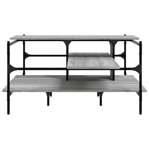 Sofabord 100x100x48,5 cm konstrueret træ grå sonoma-eg