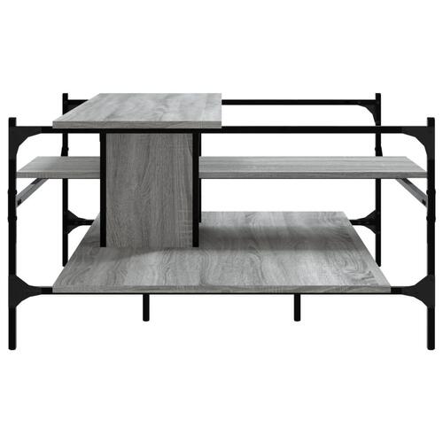Sofabord 100x100x48,5 cm konstrueret træ grå sonoma-eg