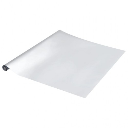 Selvklæbende møbelfolie 90 x 500 cm PET - sølvfarvet, 2 stk.
