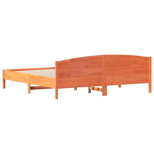 Sengeramme uden madras 180x200 cm massivt fyrretræ gyldenbrun