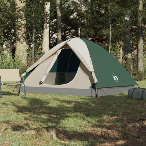6-personers campingtelt vandafvisende kuppel grøn