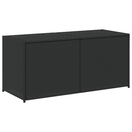 Opbevaringsboks til haven 283 l polyrattan sort
