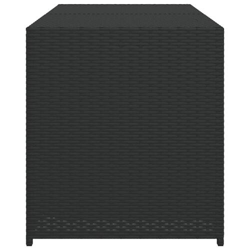 Opbevaringsboks til haven 283 l polyrattan sort