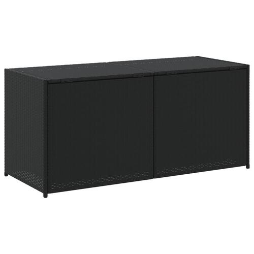 Opbevaringsboks til haven 283 l polyrattan sort