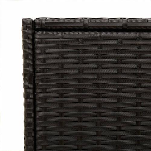 Opbevaringsboks til haven 283 l polyrattan sort