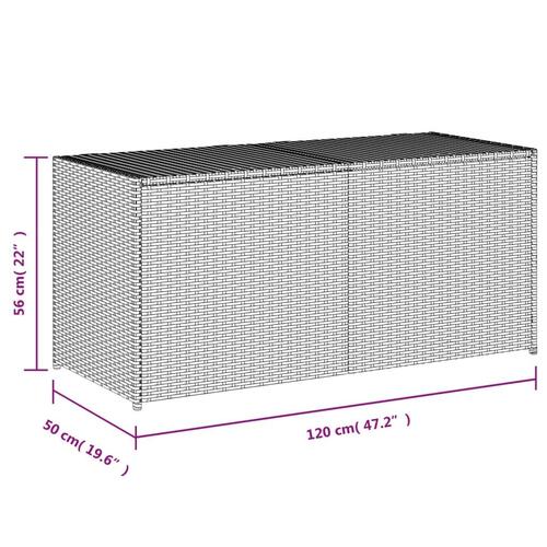 Opbevaringsboks til haven 283 l polyrattan sort