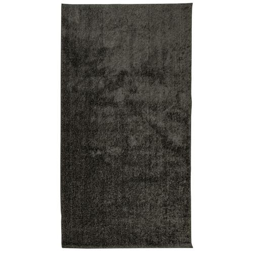 Gulvtæppe ISTAN 80x150 cm lang luv skinnende look antracitgrå