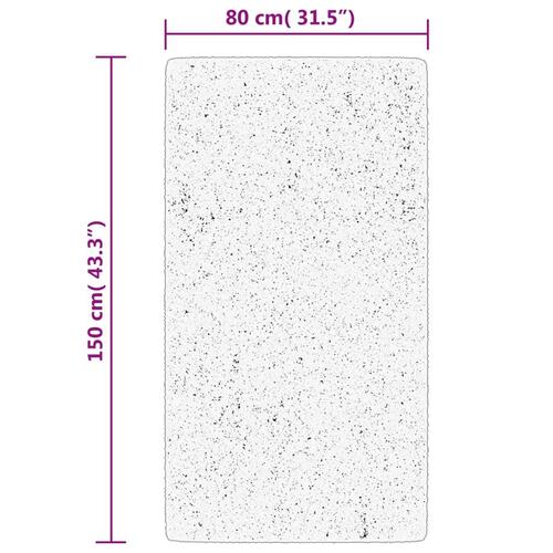 Gulvtæppe ISTAN 80x150 cm lang luv skinnende look antracitgrå