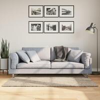 Gulvtæppe ISTAN 80x150 cm lang luv skinnende look beige