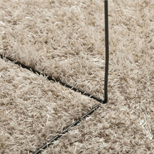 Gulvtæppe ISTAN 80x150 cm lang luv skinnende look beige