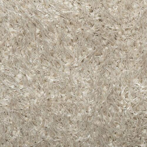 Gulvtæppe ISTAN 80x150 cm lang luv skinnende look beige