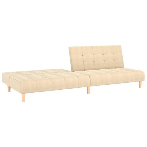 2-personers sovesofa stof cremefarvet