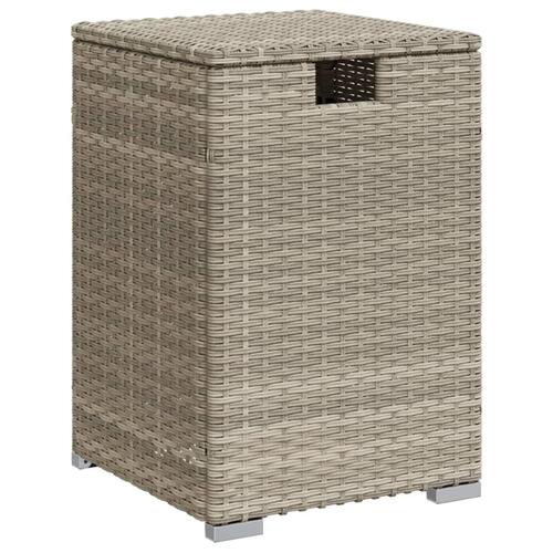 Gasflaskeskjuler 40x40x60 cm polyrattan lysegrå