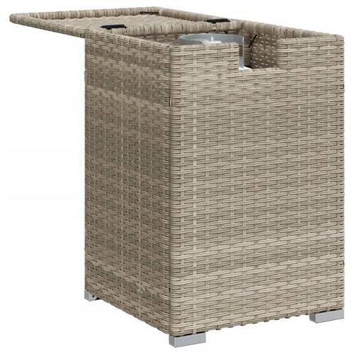 Gasflaskeskjuler 40x40x60 cm polyrattan lysegrå
