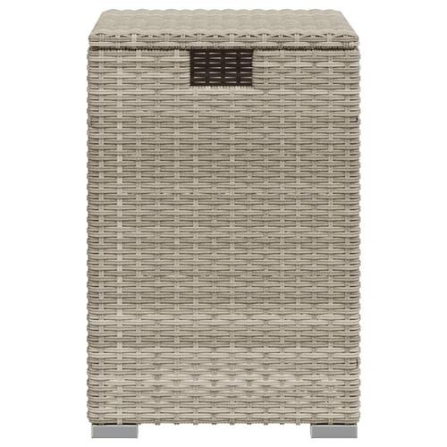 Gasflaskeskjuler 40x40x60 cm polyrattan lysegrå
