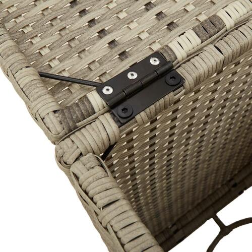 Gasflaskeskjuler 40x40x60 cm polyrattan lysegrå