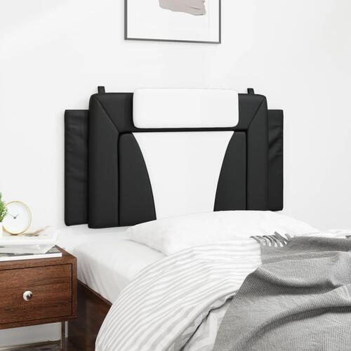 Gavlpude 100 cm kunstlæder sort og hvid