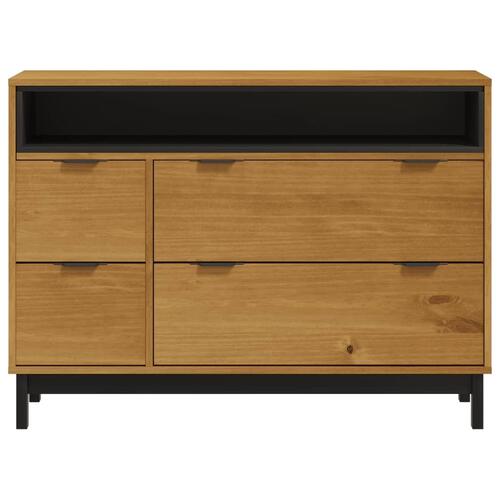 Kommode FLAM 110x40x80 cm massivt fyrretræ