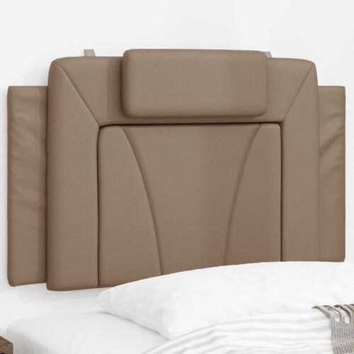 Gavlpude 80 cm kunstlæder cappuccinofarvet
