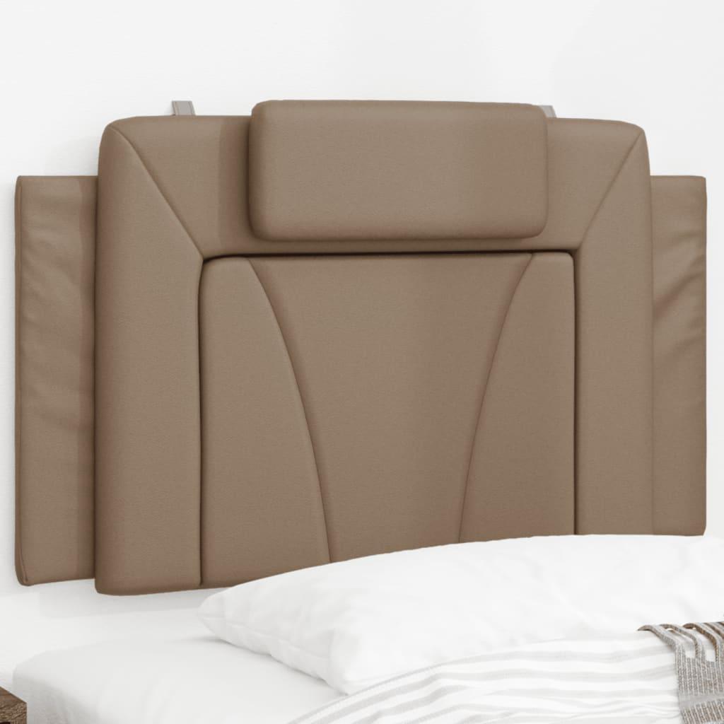 Gavlpude 80 cm kunstlæder cappuccinofarvet