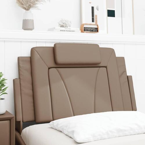 Gavlpude 80 cm kunstlæder cappuccinofarvet