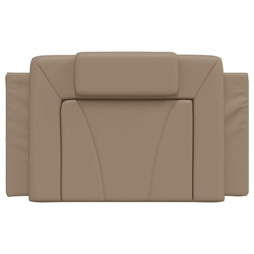 Gavlpude 80 cm kunstlæder cappuccinofarvet