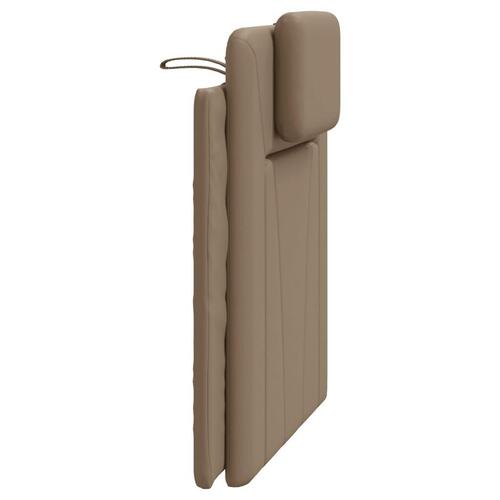 Gavlpude 80 cm kunstlæder cappuccinofarvet
