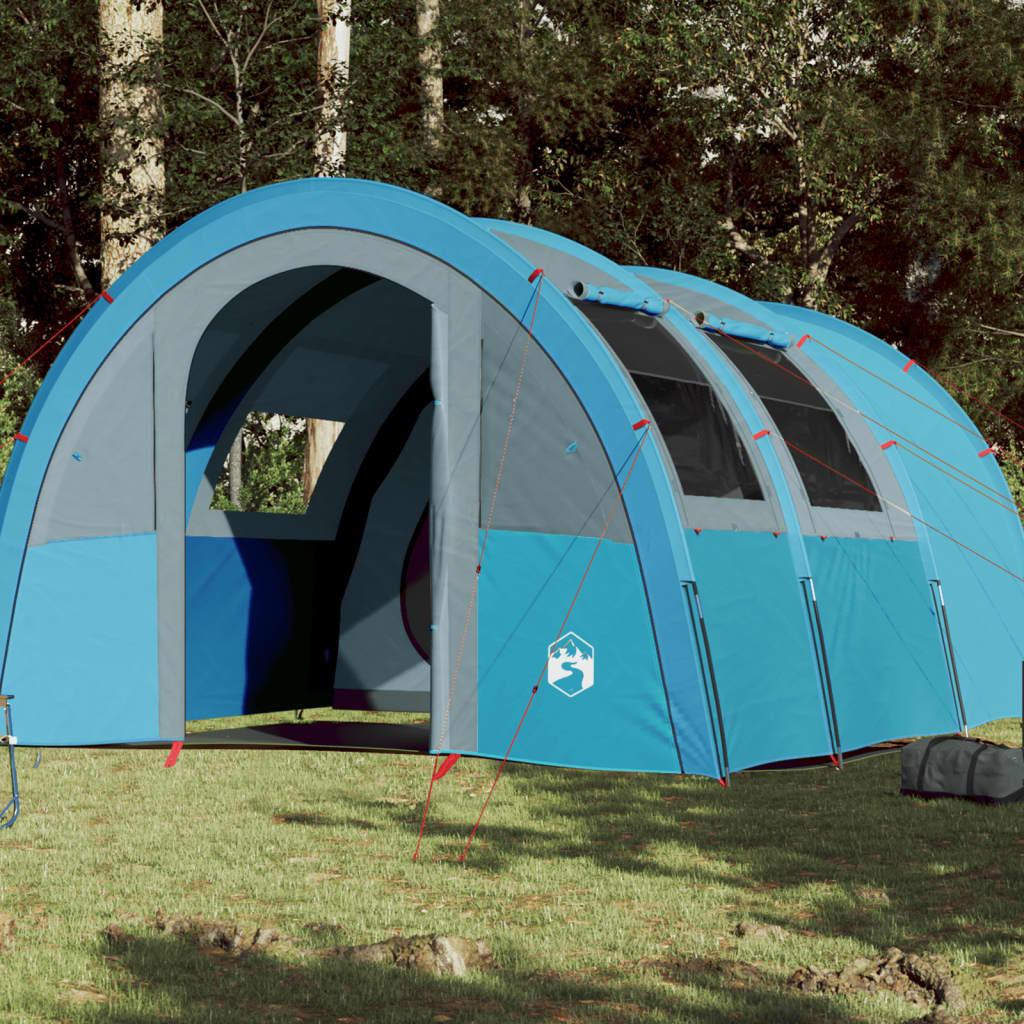 4-personers campingtelt vandafvisende blå