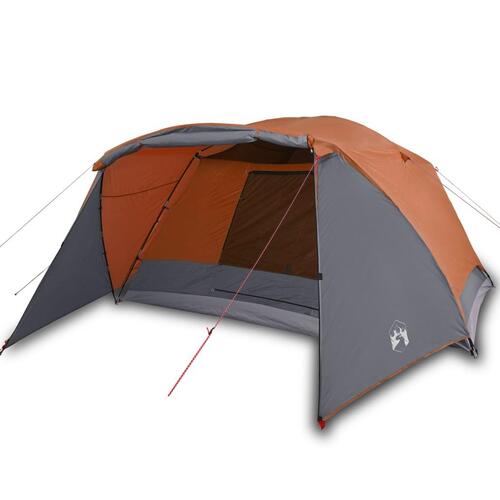 4-personers campingtelt med fortelt vandafvisende orange