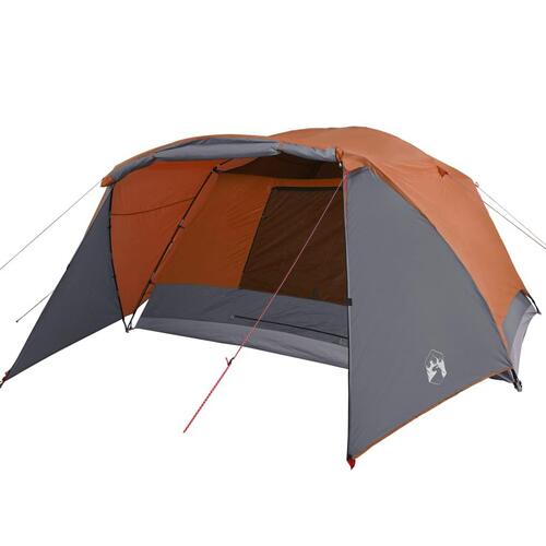 4-personers campingtelt med fortelt vandafvisende orange