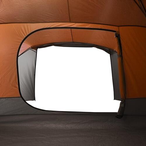 4-personers campingtelt med fortelt vandafvisende orange