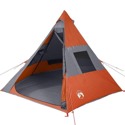 7-personers campingtelt vandafvisende orange