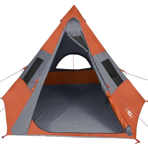7-personers campingtelt vandafvisende orange