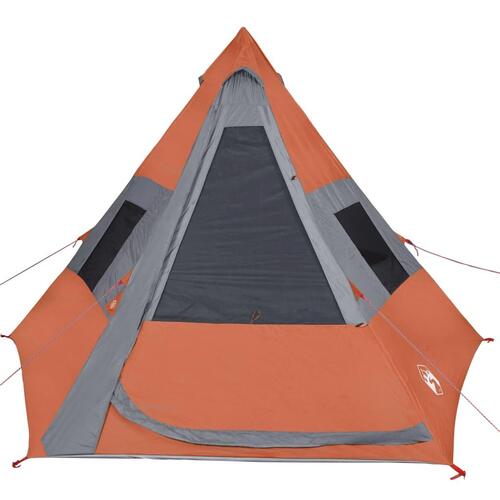 7-personers campingtelt vandafvisende orange