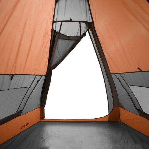 7-personers campingtelt vandafvisende orange