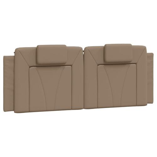Gavlpude 120 cm kunstlæder cappuccinofarvet