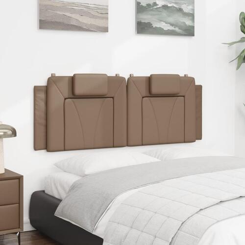 Gavlpude 120 cm kunstlæder cappuccinofarvet