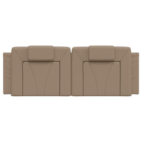 Gavlpude 120 cm kunstlæder cappuccinofarvet