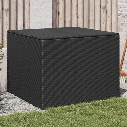 Opbevaringsboks til haven 291 l polyrattan sort