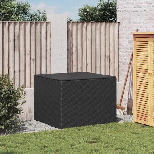 Opbevaringsboks til haven 291 l polyrattan sort