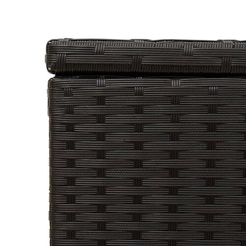 Opbevaringsboks til haven 291 l polyrattan sort