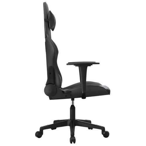 Gamingstol med massagefunktion kunstlæder sort