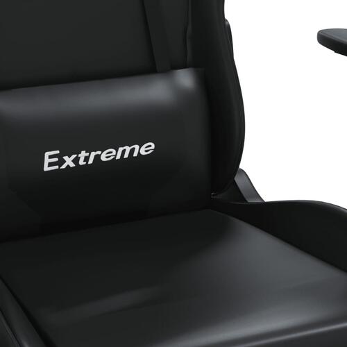 Gamingstol med massagefunktion kunstlæder sort