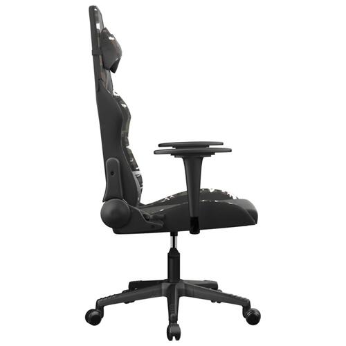 Gamingstol m. massagefunktion kunstlæder sort og camouflage